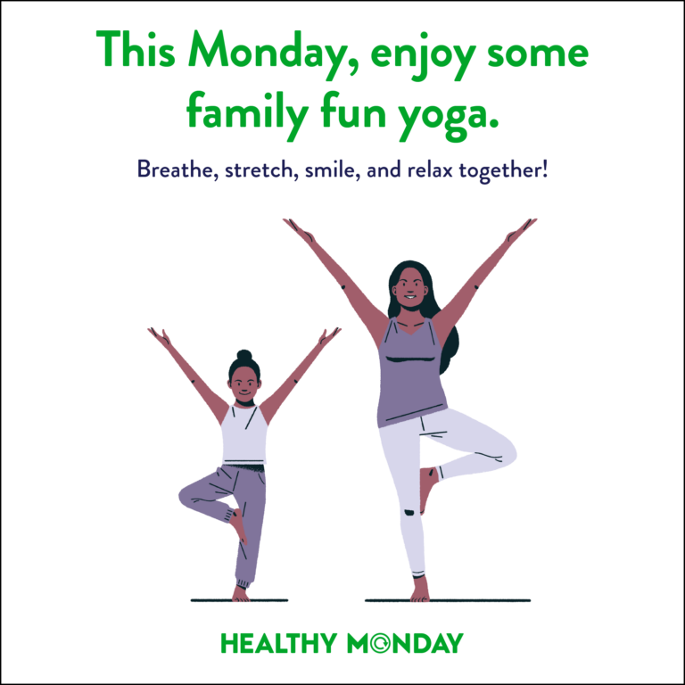 This Monday, enjoy some family fun yoga.