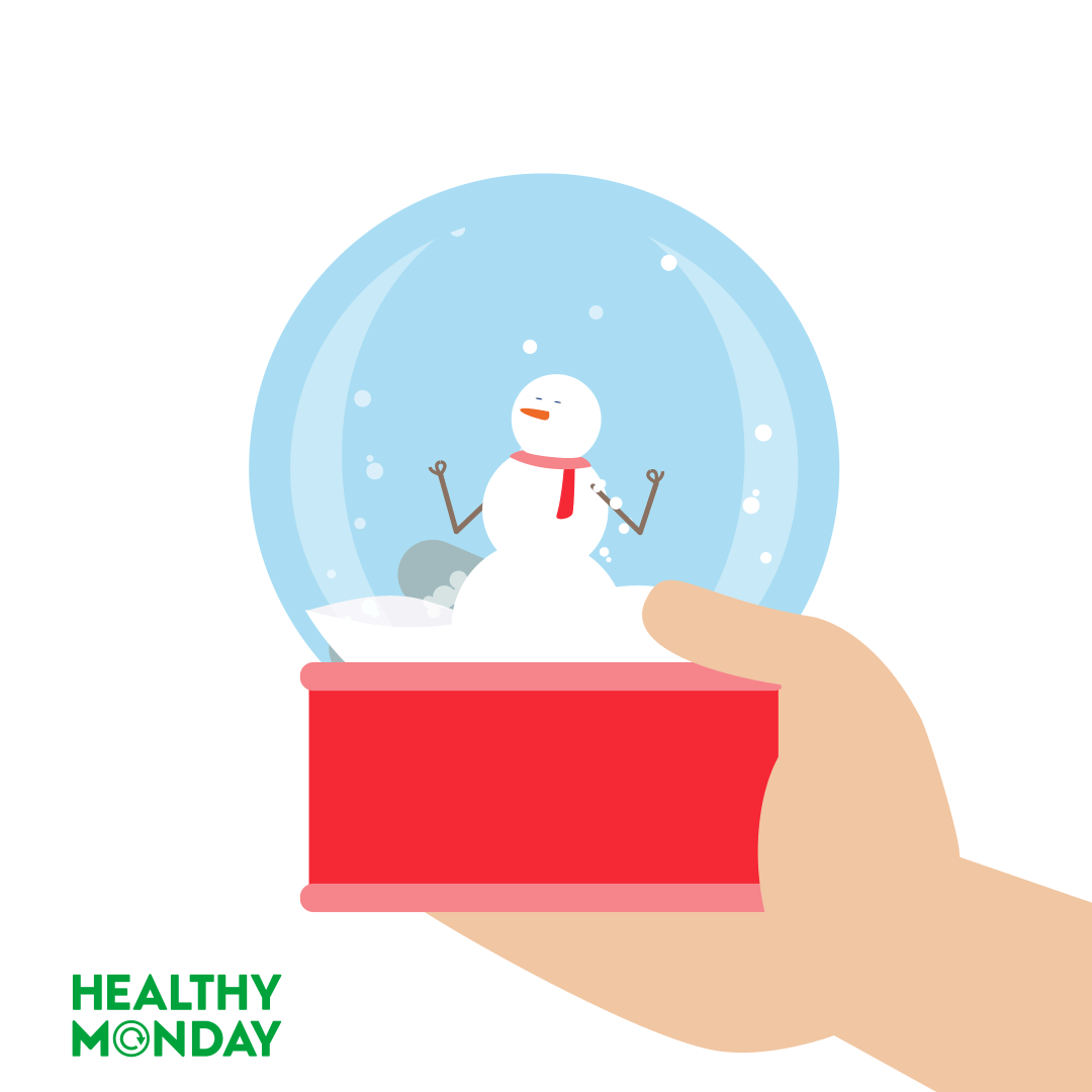 Settle your thoughts like snow settling in a snowglobe